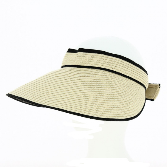 Beige paper straw visor - Traclet