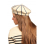 French Beret - grey striped beret