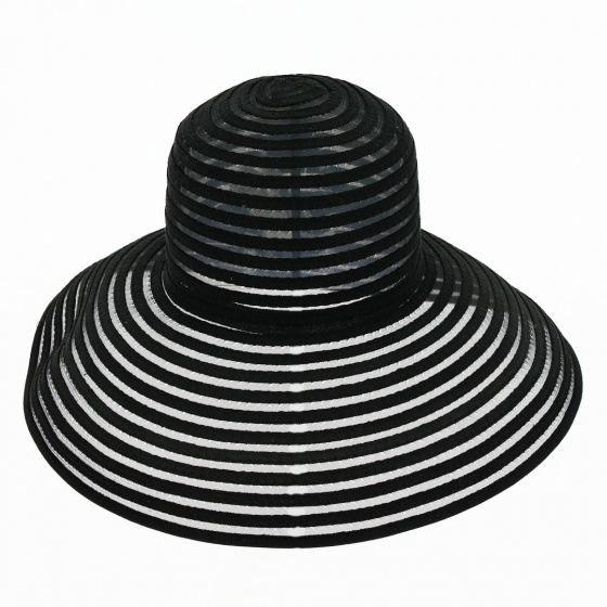 Black Transparent Wide-Brimmed Hat - Traclet