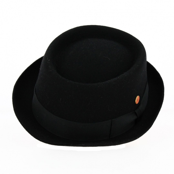 Black Gareth Wool Porkpie - Mayser