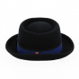 Porkpie Hat Channing Black Felt - Traclet
