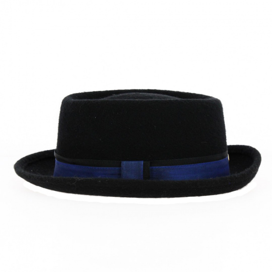 Chapeau PorkPie Channing Feutre Noir - Traclet Chapeau PorkPie Channing Feutre Noir - Traclet