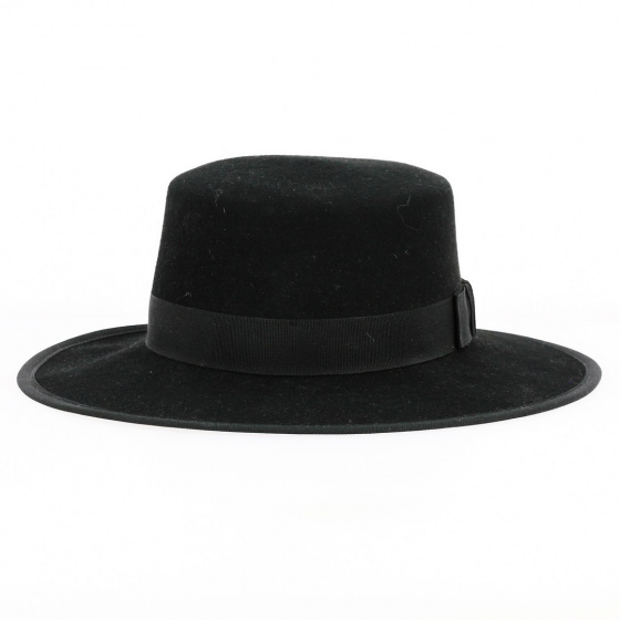 Black Wool Felt Hat - Traclet