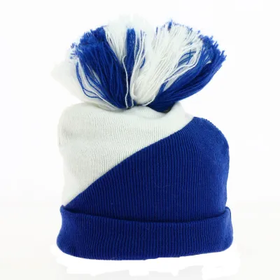 Ludvic Blue Pompom Beanie - Traclet Reference: 3008 | Chapellerie Traclet