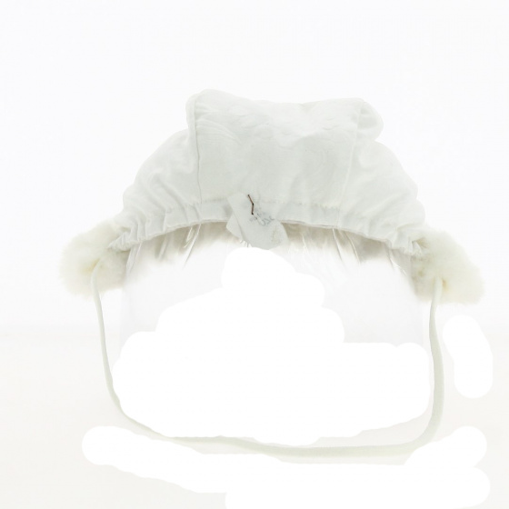 White Christening Bonnet for Children - Traclet