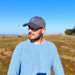 Grey recycled polyester baseball cap - Le chapoté