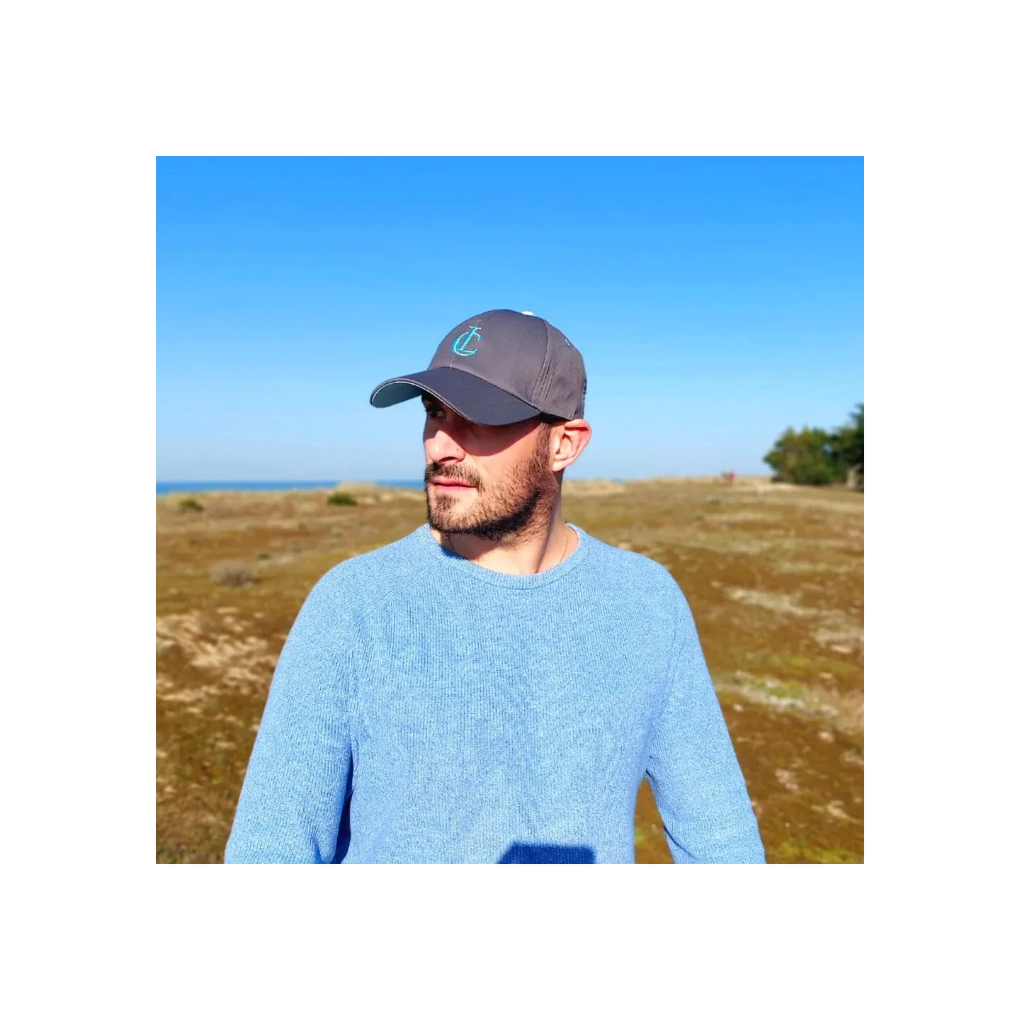 Grey recycled polyester baseball cap - Le chapoté