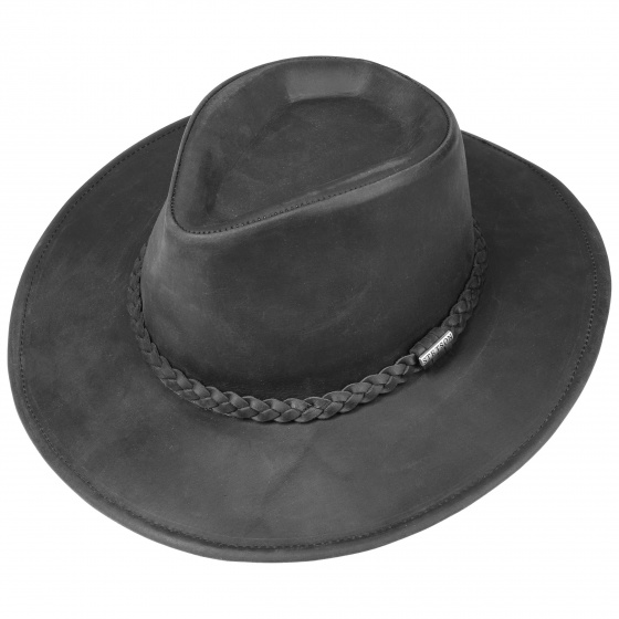 Black Leather Annville Hat - Stetson