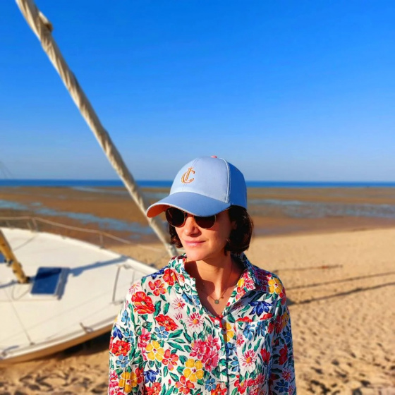 Light Blue Recycled Polyester Baseball Cap - Le chapoté