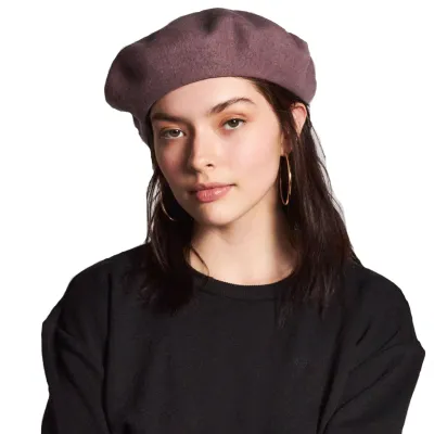 Mauve Wool Audrey Beret - Brixton Reference: 7787 | Traclet Hat Shop