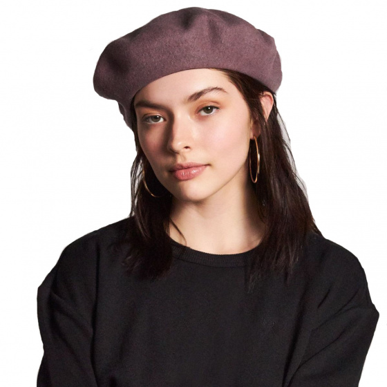 Mauve Wool Audrey Beret - Brixton