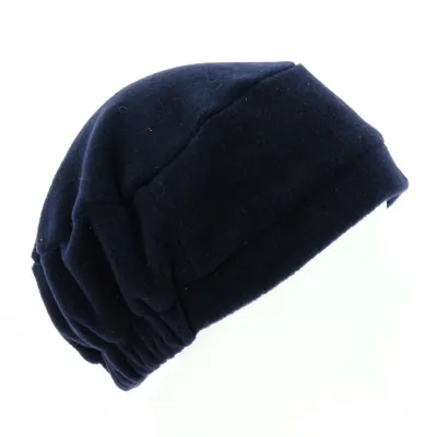 Navy Polar Fleece Beanie Hat - Traclet Reference: 18194 | Traclet Millinery
