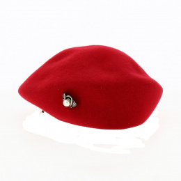copy of Red Wool Formed Beret- Traclet