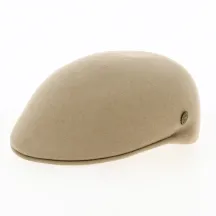 Beige Fur Felt Domed Cap - Guerra Reference: 18220 | Chapellerie Traclet