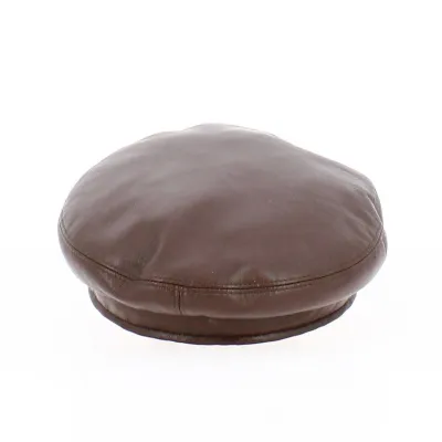 brown leather beret - buy leather beret Reference: 3269 | Chapellerie Traclet
