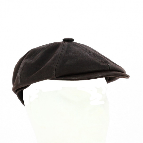 Brown Wayne Leather Cap - Traclet