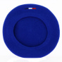 Bright Blue Beret with XV de France Rugby pin - Laulhère