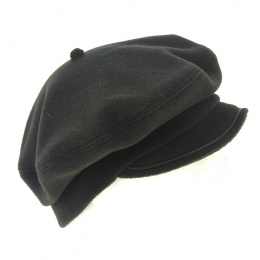 Brown fleece beret cap - Eva line
