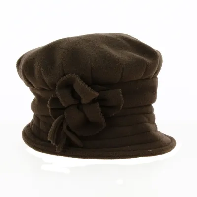 Brown fleece beret cap - Traclet Reference: 18229 | Traclet Hat Shop