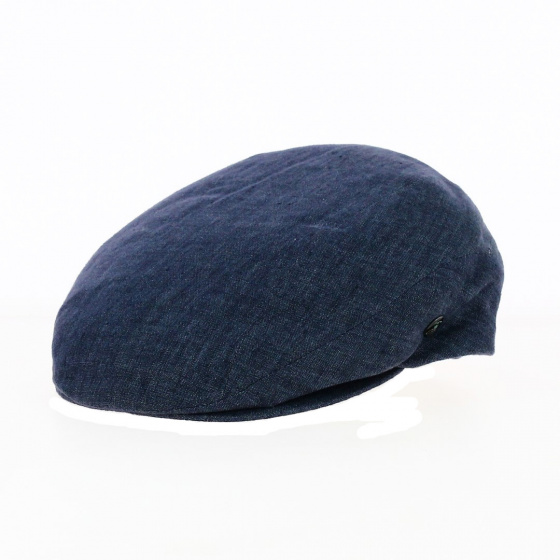 Blue Linen Flat Cap - City Sport