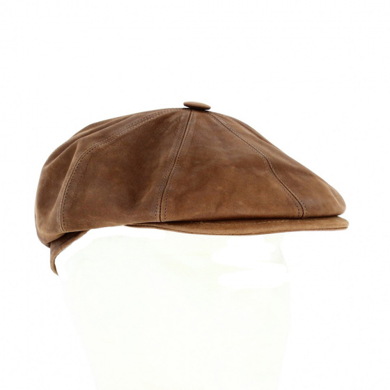 Casquette Cuir Wayne Taupe - Traclet Casquette Cuir Wayne Taupe - Traclet