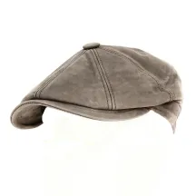 Casquette Cuir Wayne Taupe - Traclet Reference : 18237 | Chapellerie Traclet