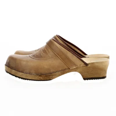 Backless leather clogs - Saint Nicolas