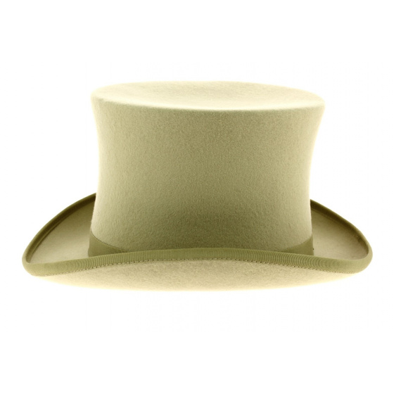 Pale Yellow Felt Top Hat - Traclet