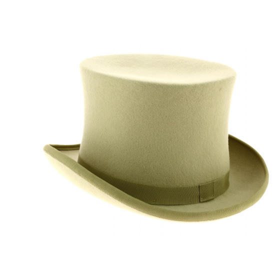 Pale Yellow Felt Top Hat - Traclet