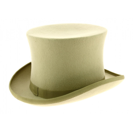 Pale Yellow Felt Top Hat - Traclet