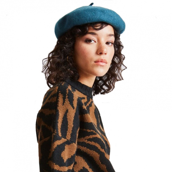 Béret Audrey Laine Bleu Atlantique- Brixton
