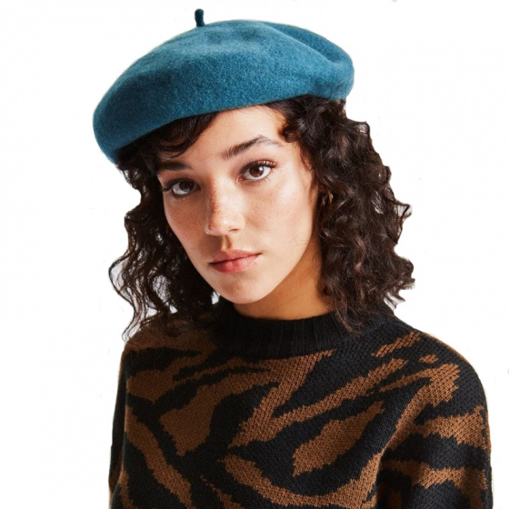 Béret Audrey Laine Bleu Atlantique- Brixton