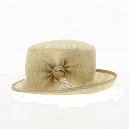 Chapeau Cérémonie Aurélie Paille Beige- Traclet