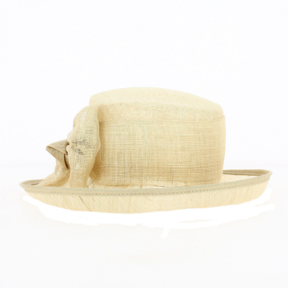 Beige Straw Aurélie Ceremony Hat - Traclet