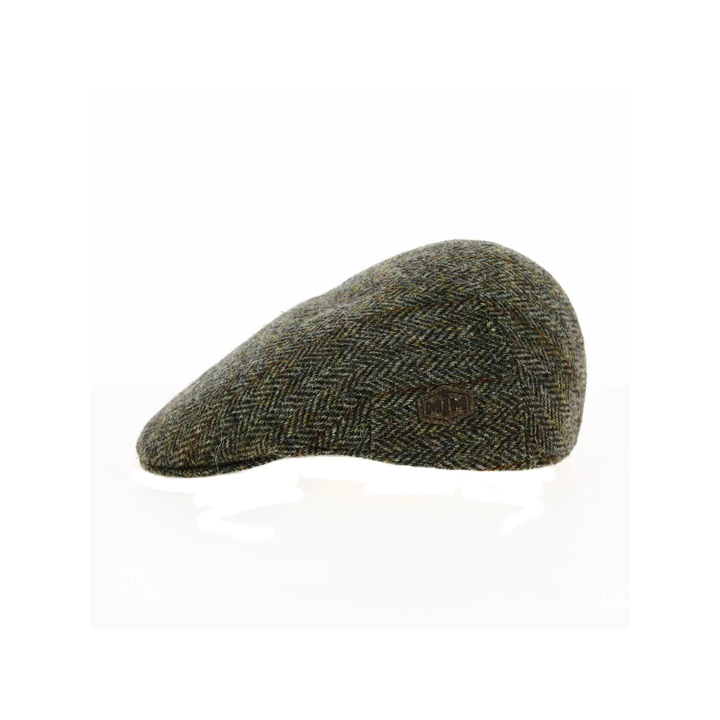 Khaki Harris Tweed Flat Cap - Traclet Reference: 8634 | Traclet Hat Shop