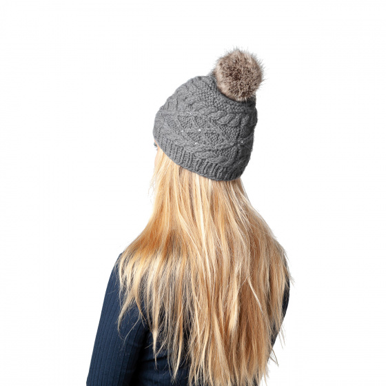 Claire Grey Pom Pom Beanie - Barts