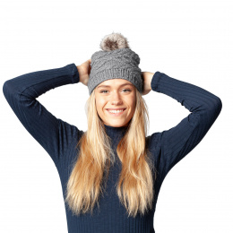 Claire Grey Pom Pom Beanie - Barts