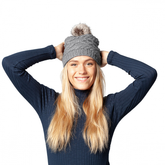 Claire Grey Pom Pom Beanie - Barts