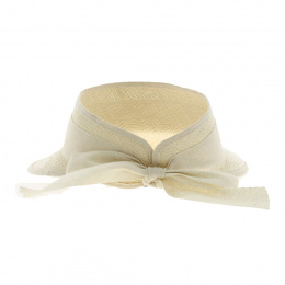 Bleached Panama Visor Cap - Traclet