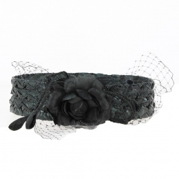 Léonie Black Ceremonial Headband - Traclet