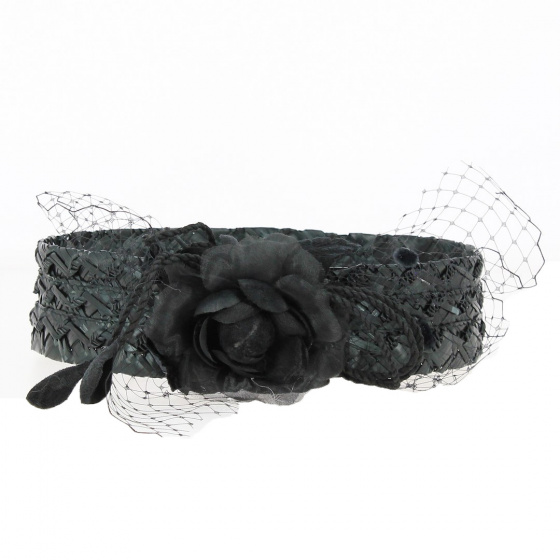 Léonie Black Ceremonial Headband - Traclet
