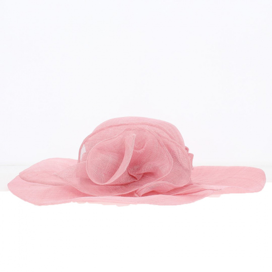 Corinne Straw Ceremonial Wide-Brimmed Hat Sisal Made in France - Traclet