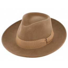 Fedora Messine Camel Wool Felt Hat - Traclet