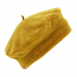 Yellow Denise Polar Fleece Beret - Traclet