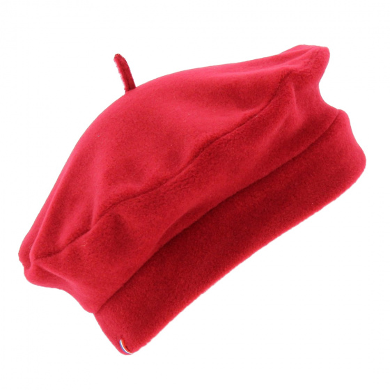 Red Fleece Beret Denise - Traclet