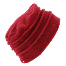 Colette fleece toque Mottled red - Traclet
