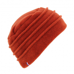 Colette Burnt Orange Fleece Beanie -Traclet