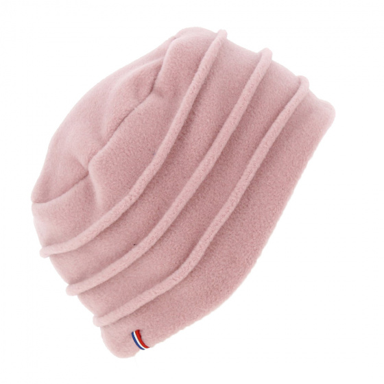 Colette fleece hat Baby pink - Traclet