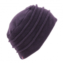 Purple Colette Polar Fleece Toque - Traclet