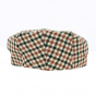 Children's Flat Cap with Brown and Green Checks - Traclet